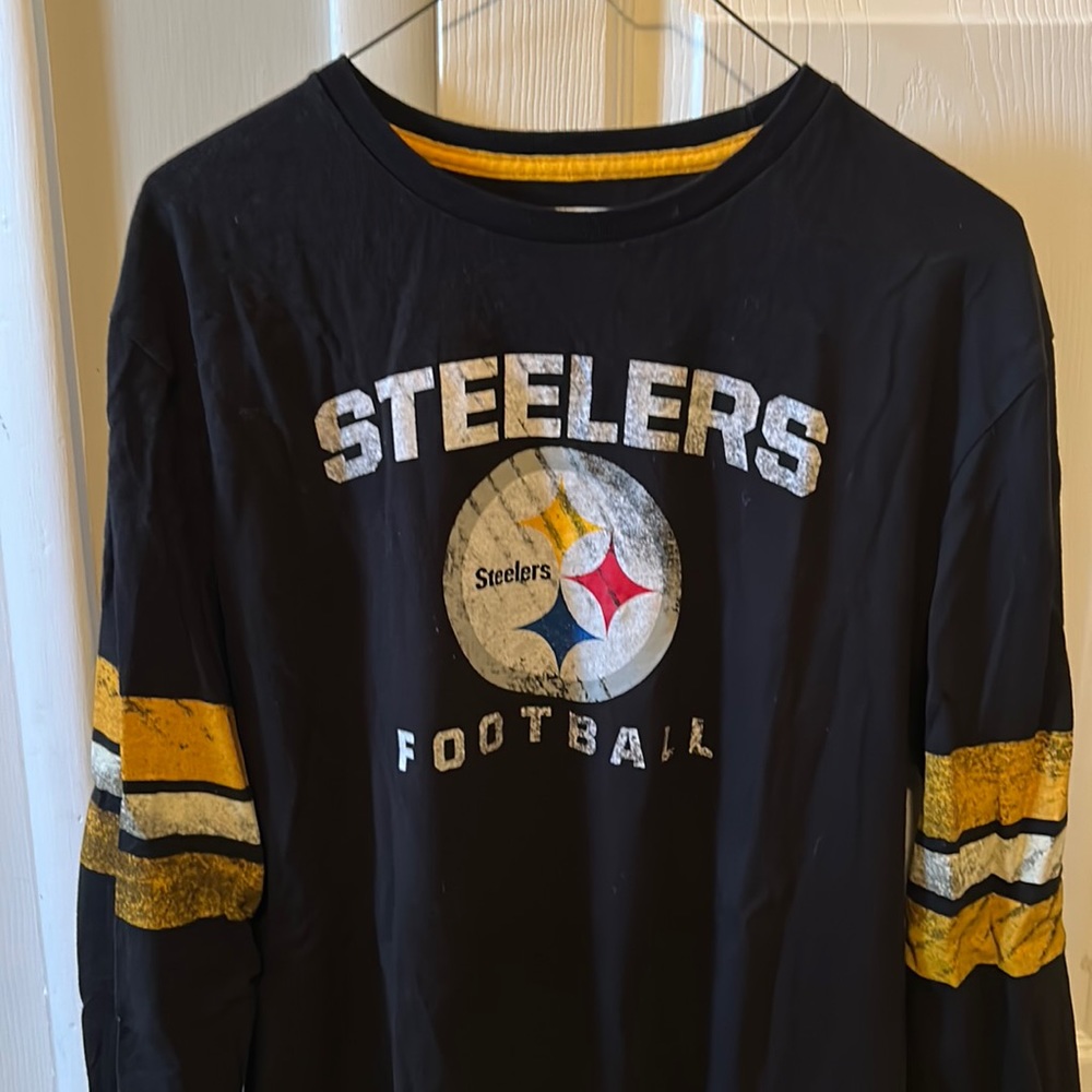 Steelers long sleeve t-shirt with some wearing